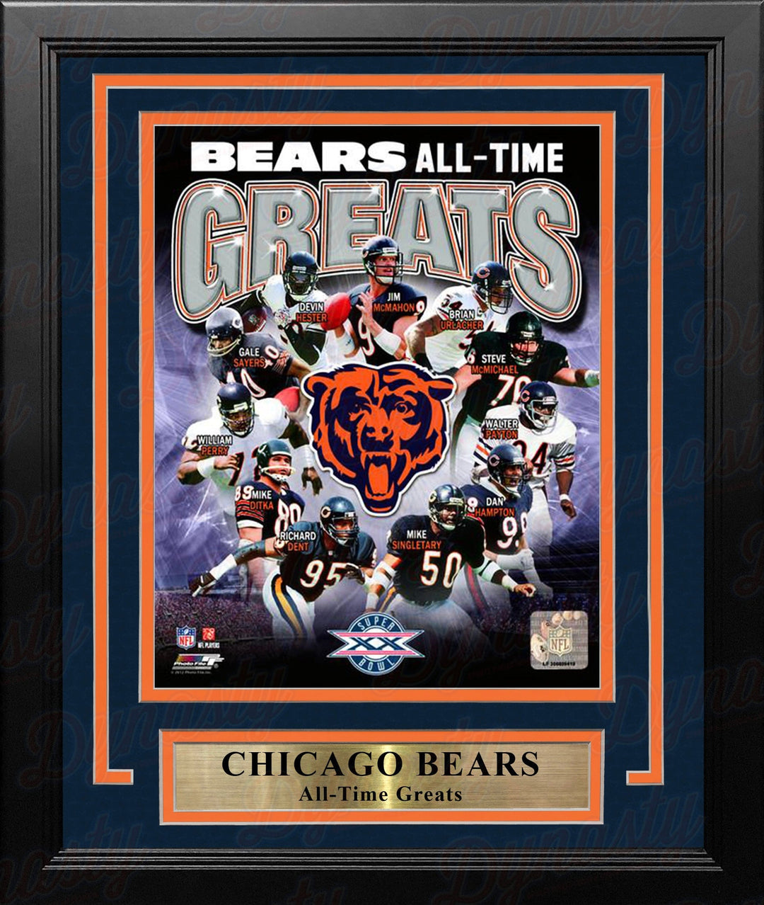 Dynasty Sports & Framing Framed Football Photos Chicago Bears All-Time Greats 8" x 10" Framed Football Photo
