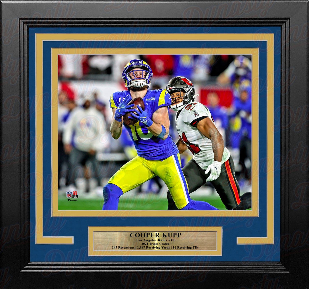Dynasty Sports & Framing Framed Football Photos Cooper Kupp Playoff Action Los Angeles Rams 8" x 10" Framed Football Photo