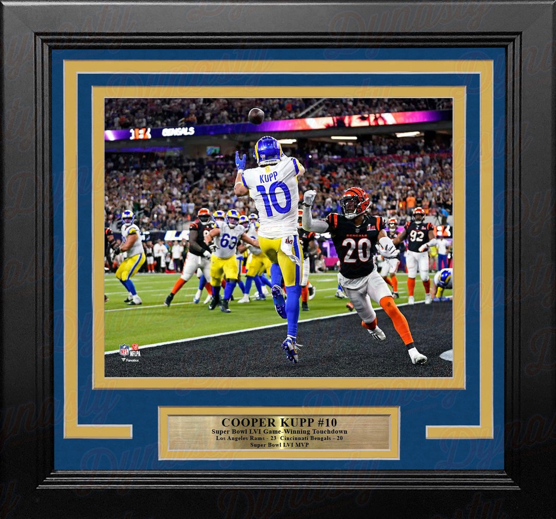 Dynasty Sports & Framing Framed Football Photos Cooper Kupp Super Bowl LVI Game-Winning Touchdown Los Angeles Rams 8" x 10" Framed Football Photo