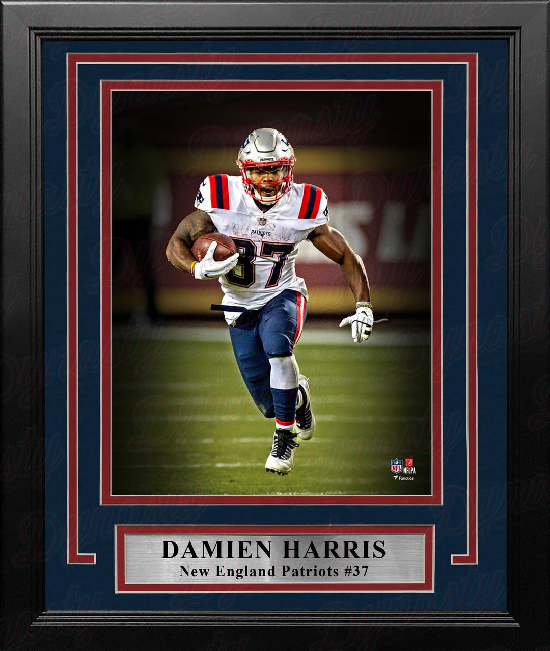 Dynasty Sports & Framing Framed Football Photos Damien Harris Blackout Action New England Patriots 8" x 10" Framed Football Photo