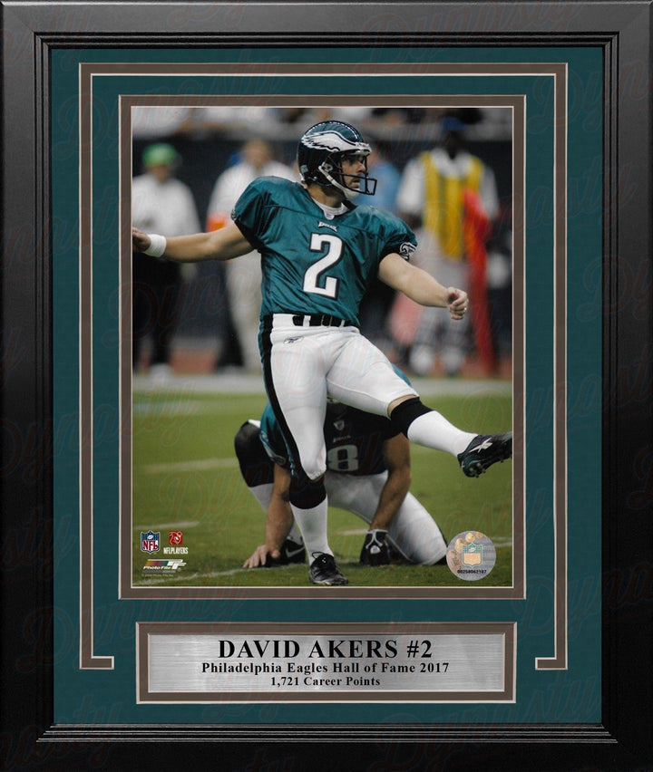 Dynasty Sports & Framing Framed Football Photos David Akers Kicking Action Philadelphia Eagles 8" x 10" Framed Football Photo