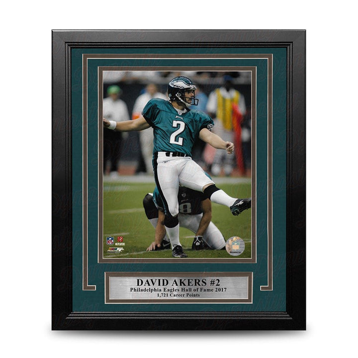Dynasty Sports & Framing Framed Football Photos David Akers Kicking Action Philadelphia Eagles 8" x 10" Framed Football Photo