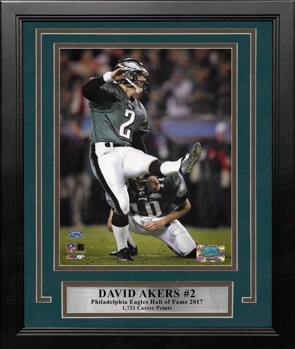 Dynasty Sports & Framing Framed Football Photos David Akers Super Bowl XXXIX Philadelphia Eagles 8" x 10" Framed Football Photo