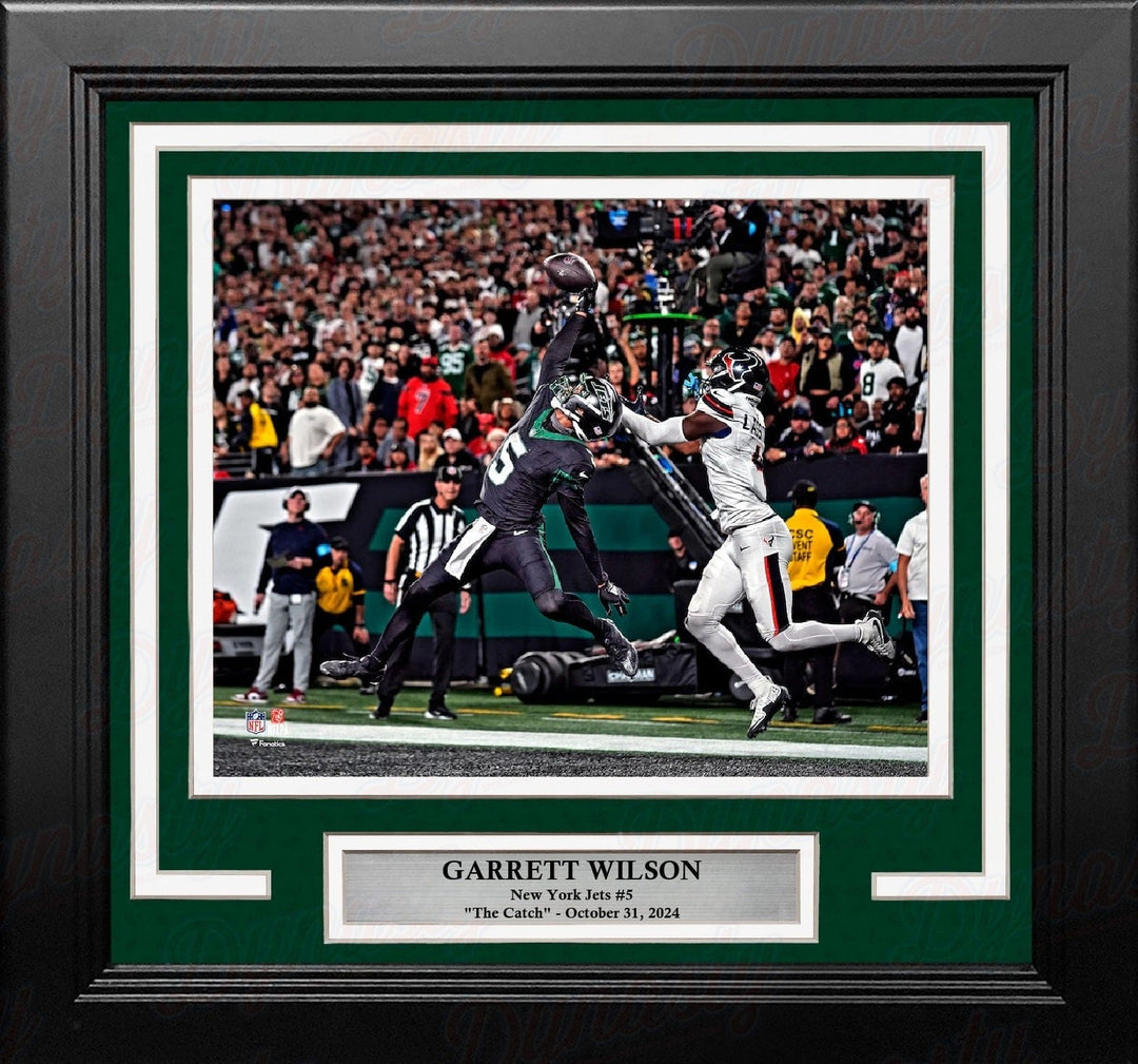 Dynasty Sports & Framing Framed Football Photos Garrett Wilson One-Handed Touchdown Catch New York Jets 8" x 10" Framed Football Photo