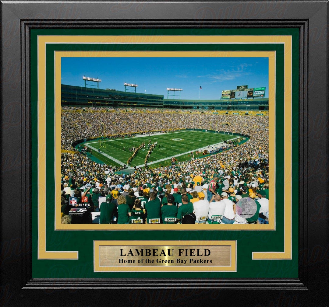 Dynasty Sports & Framing Framed Football Photos Green Bay Packers Player Introduction at Lambeau Field 8" x 10" Framed Football Stadium Photo
