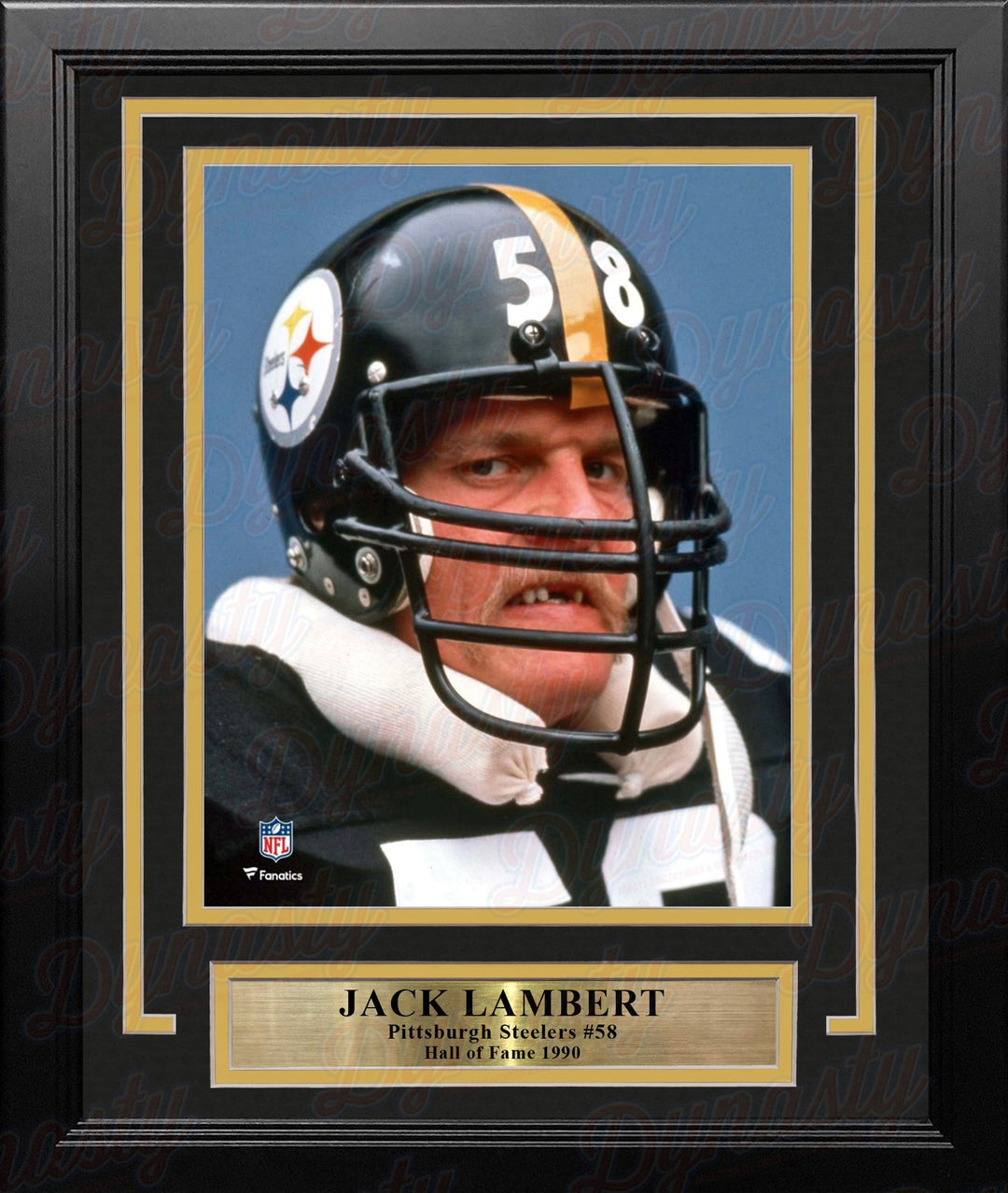 Dynasty Sports & Framing Framed Football Photos Jack Lambert Snarl Pittsburgh Steelers 8" x 10" Framed Football Photo