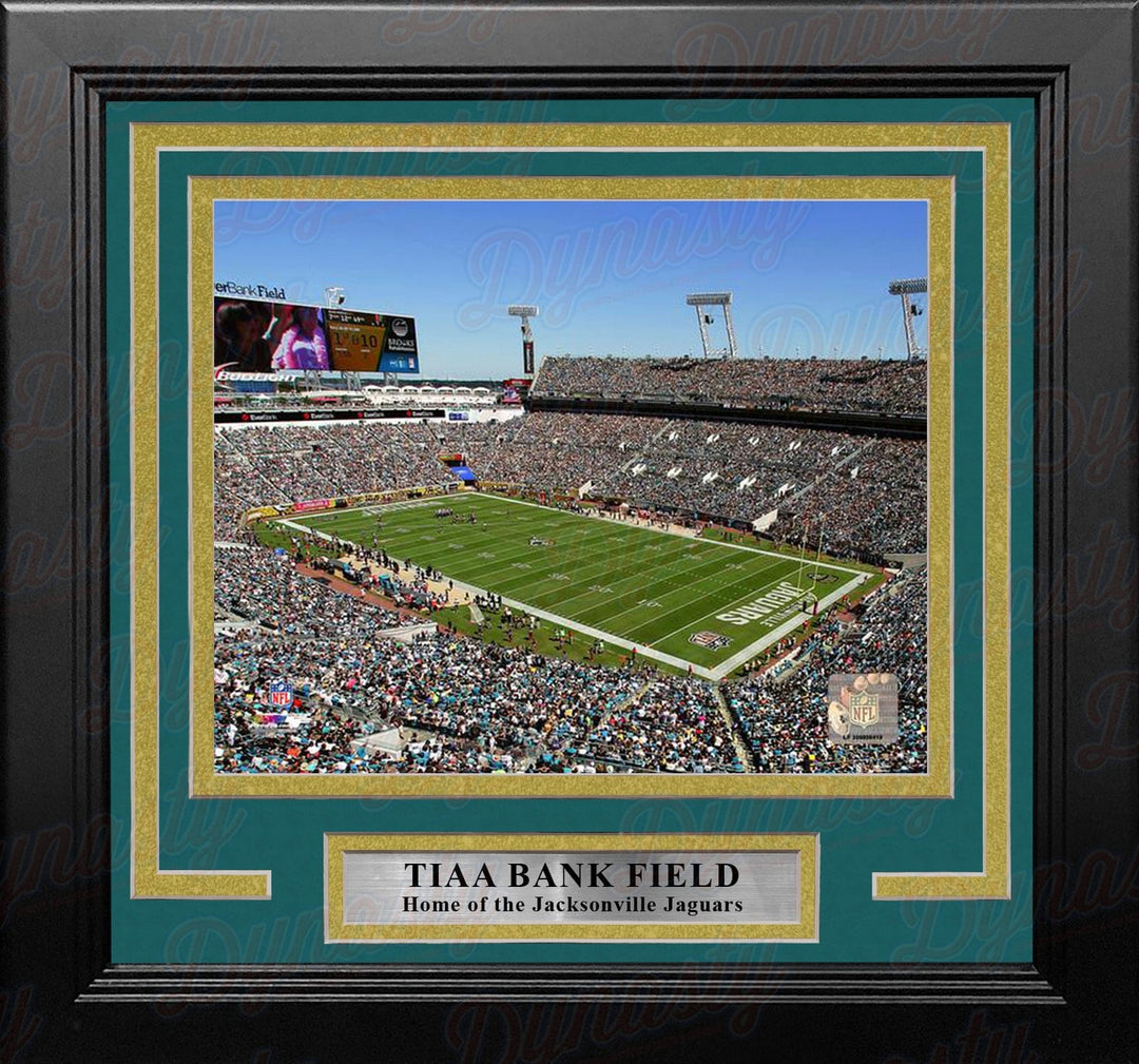 Dynasty Sports & Framing Framed Football Photos Jacksonville Jaguars TIAA Bank Field NFL Football 8" x 10" Framed and Matted Stadium Photo