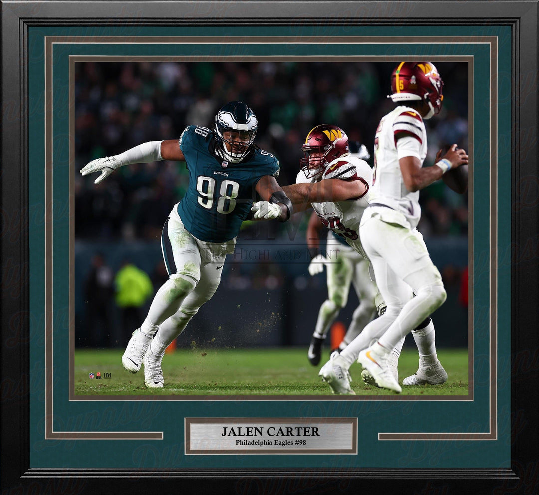 Dynasty Sports & Framing Framed Football Photos Jalen Carter v. Commanders Philadelphia Eagles 11" x 14" Framed Football Photo