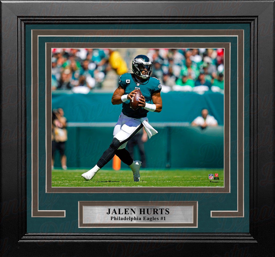 Dynasty Sports & Framing Framed Football Photos Jalen Hurts in Action Philadelphia Eagles 8" x 10" Framed Football Photo