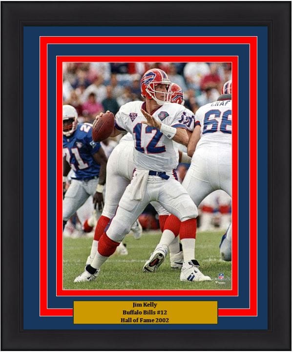 Dynasty Sports & Framing Framed Football Photos Jim Kelly v. New England Buffalo Bills 8" x 10" Framed Football Photo