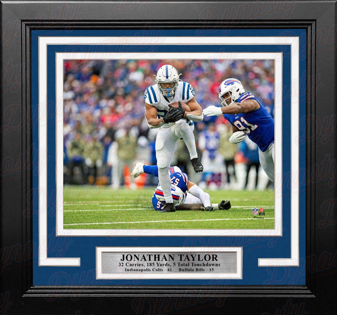Dynasty Sports & Framing Framed Football Photos Jonathan Taylor 5 Touchdown Game Indianapolis Colts 8" x 10" Framed Football Photo