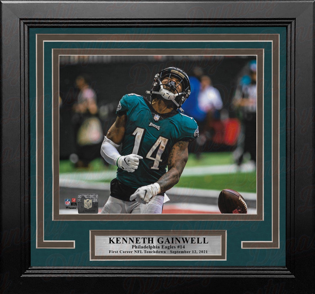 Dynasty Sports & Framing Framed Football Photos Kenneth Gainwell First NFL Touchdown Philadelphia Eagles 8" x 10" Framed Football Photo