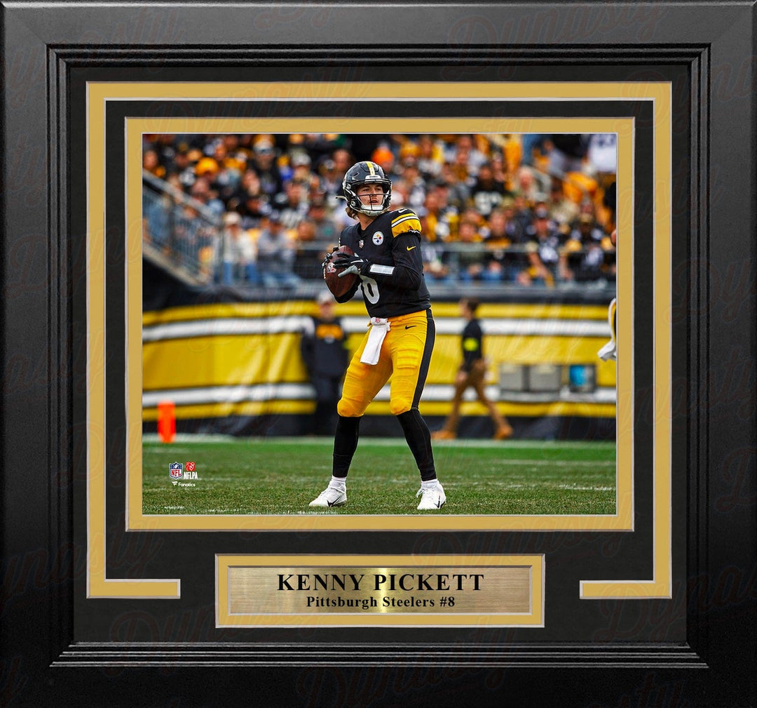 Dynasty Sports & Framing Framed Football Photos Kenny Pickett in Action Pittsburgh Steelers 8" x 10" Framed Football Photo