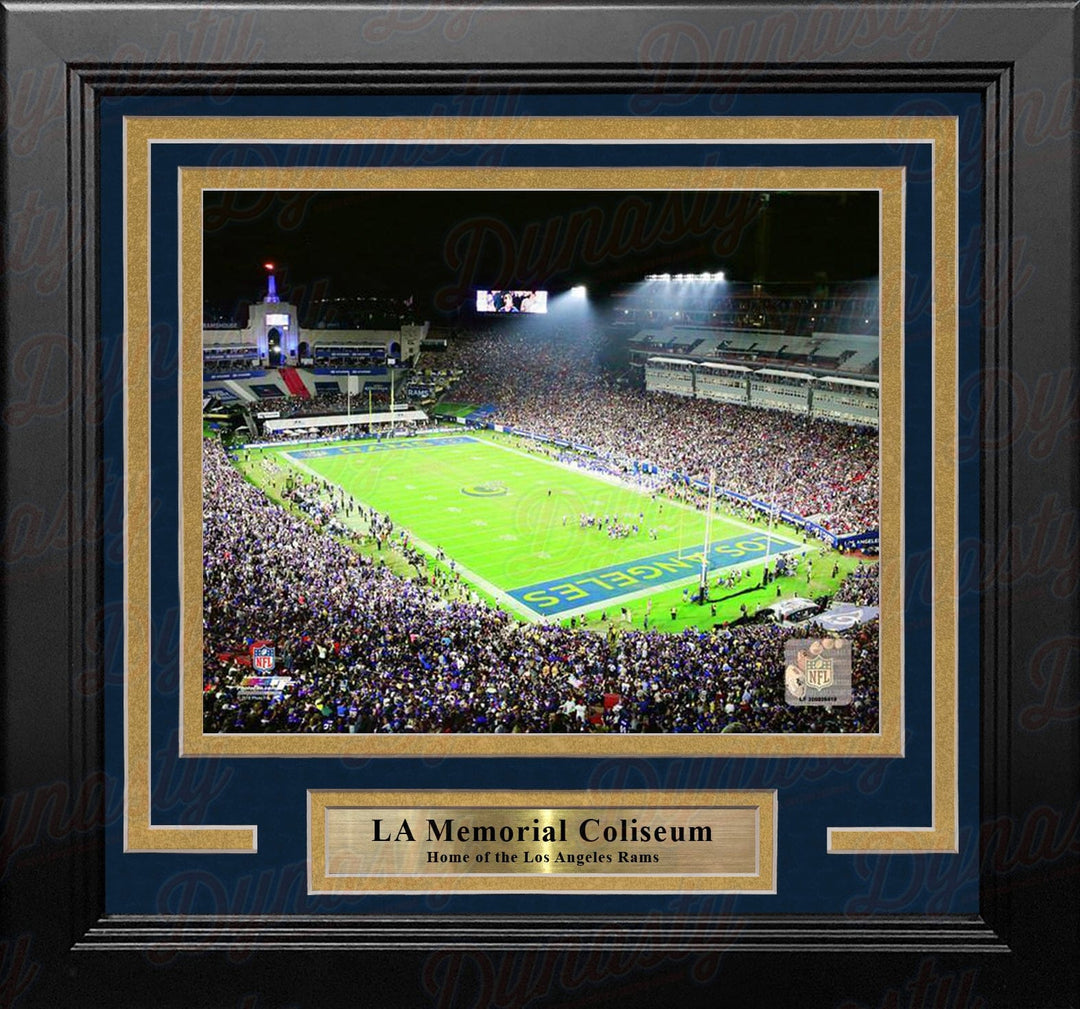 Dynasty Sports & Framing Framed Football Photos Los Angeles Rams LA Memorial Coliseum NFL Football 8" x 10" Framed and Matted Stadium Photo