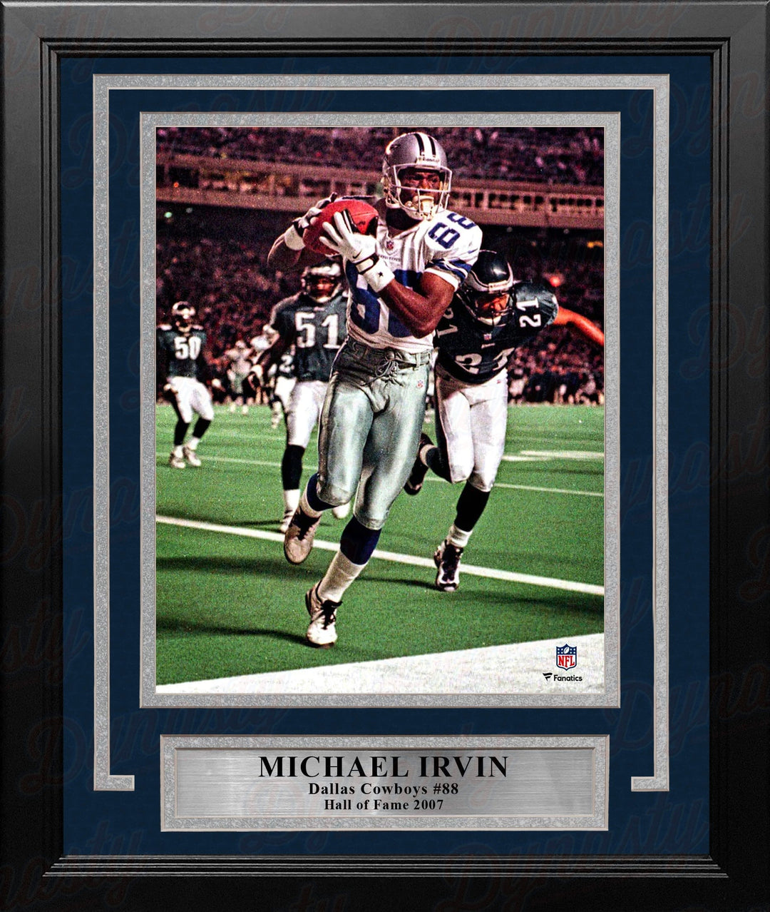 Dynasty Sports & Framing Framed Football Photos Michael Irvin v. The Eagles Dallas Cowboys 8" x 10" Framed Football Photo