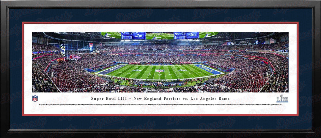 Dynasty Sports & Framing Framed Football Photos New England Patriots Super Bowl LIII Blakeway Framed Football Stadium Panorama