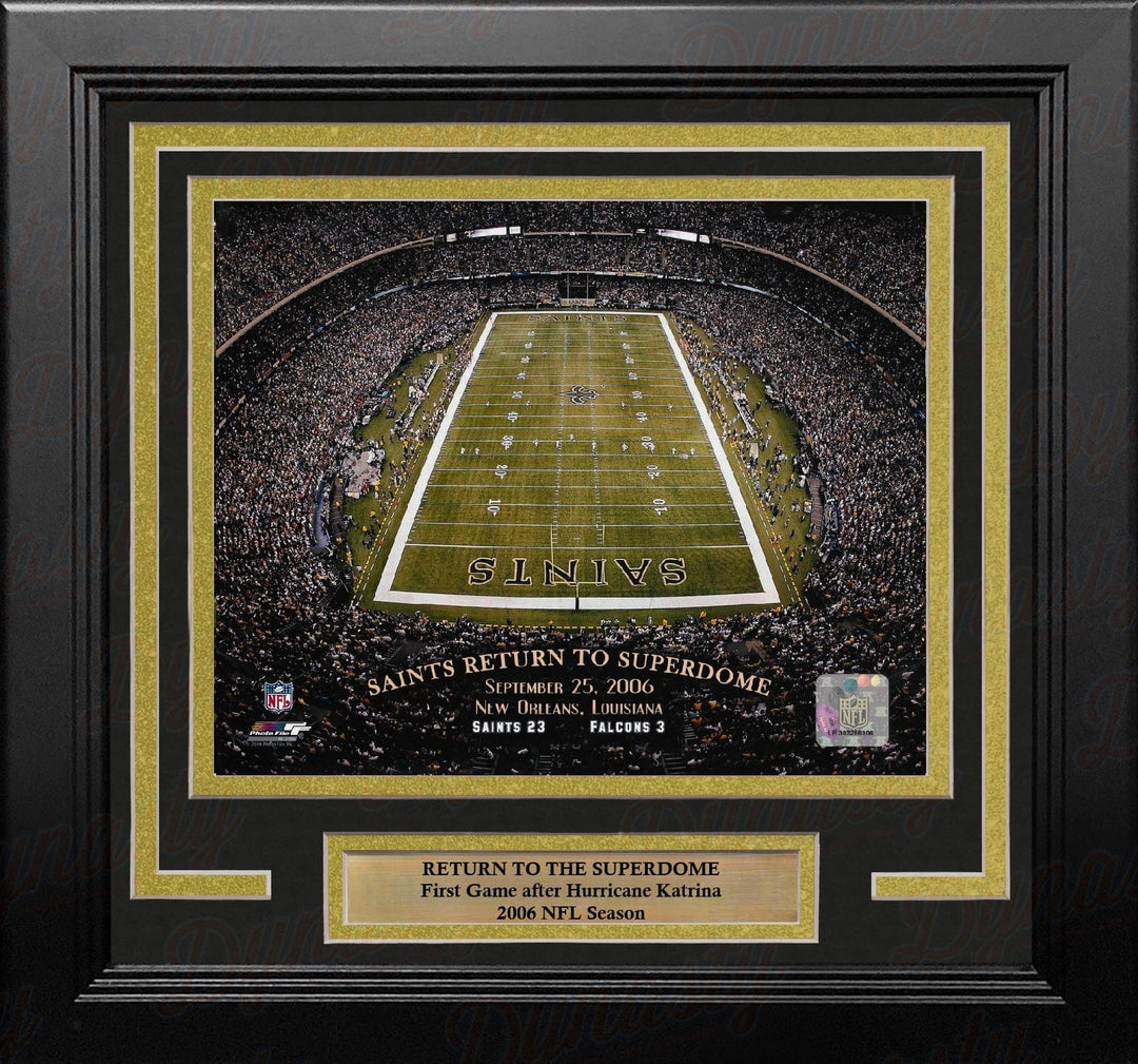 Dynasty Sports & Framing Framed Football Photos New Orleans Saints Return to the Superdome 8" x 10" Framed Football Stadium Photo