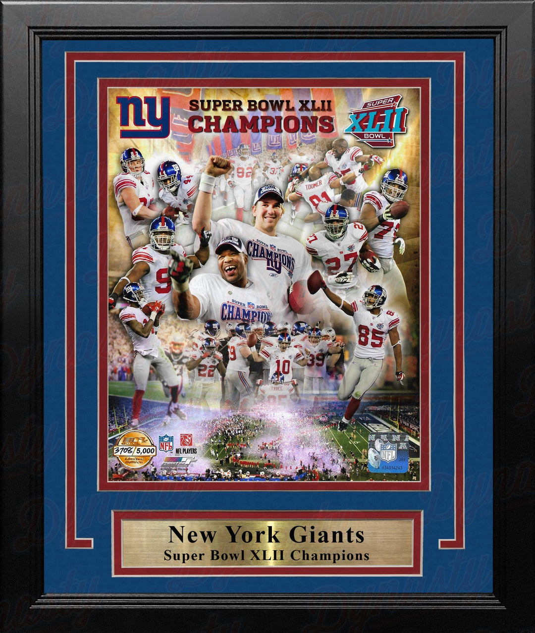 Dynasty Sports & Framing Framed Football Photos New York Giants Super Bowl XLII Champions 8" x 10" Framed Football Collage Photo
