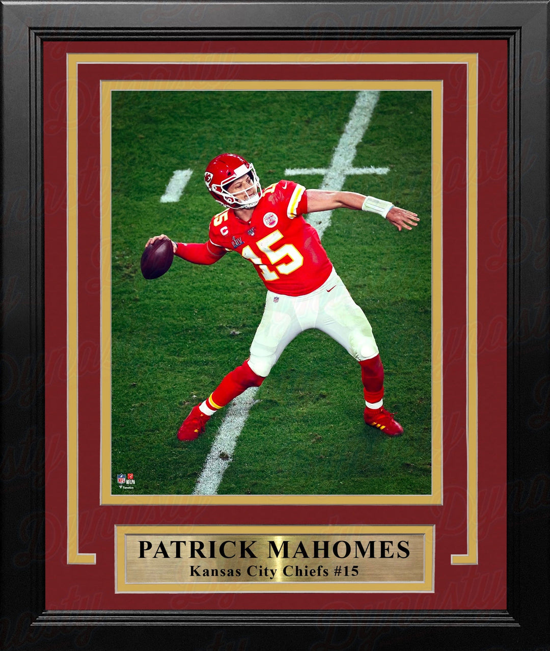 Dynasty Sports & Framing Framed Football Photos Patrick Mahomes Throwing Action Kansas City Chiefs 8" x 10" Framed Football Photo