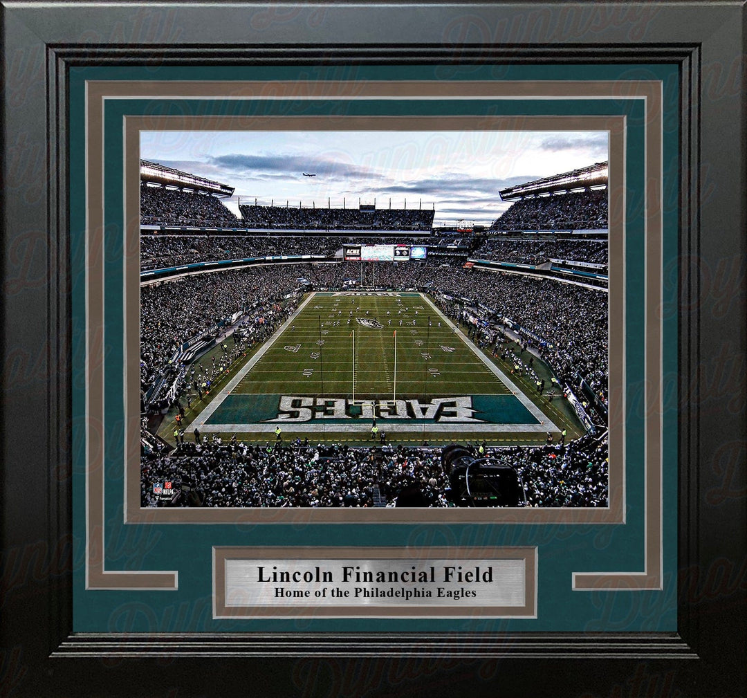Dynasty Sports & Framing Framed Football Photos Philadelphia Eagles Lincoln Financial Field End Zone View 8" x 10" Framed Football Stadium Photo