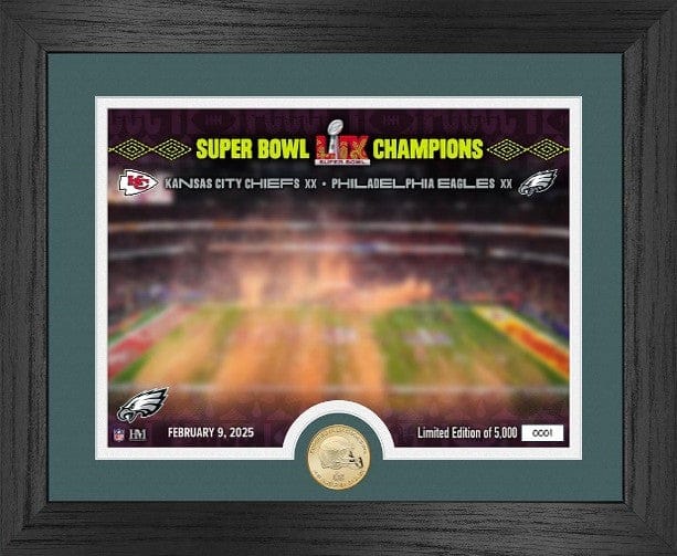 Dynasty Sports & Framing Framed Football Photos Philadelphia Eagles Super Bowl LIX Champions Celebration Bronze Coin Photo Mint