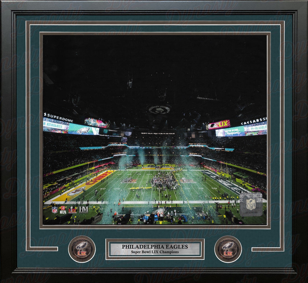 Dynasty Sports & Framing Framed Football Photos Philadelphia Eagles Super Bowl LIX Champions Stadium Celebration 11" x 14" Framed Football Photo