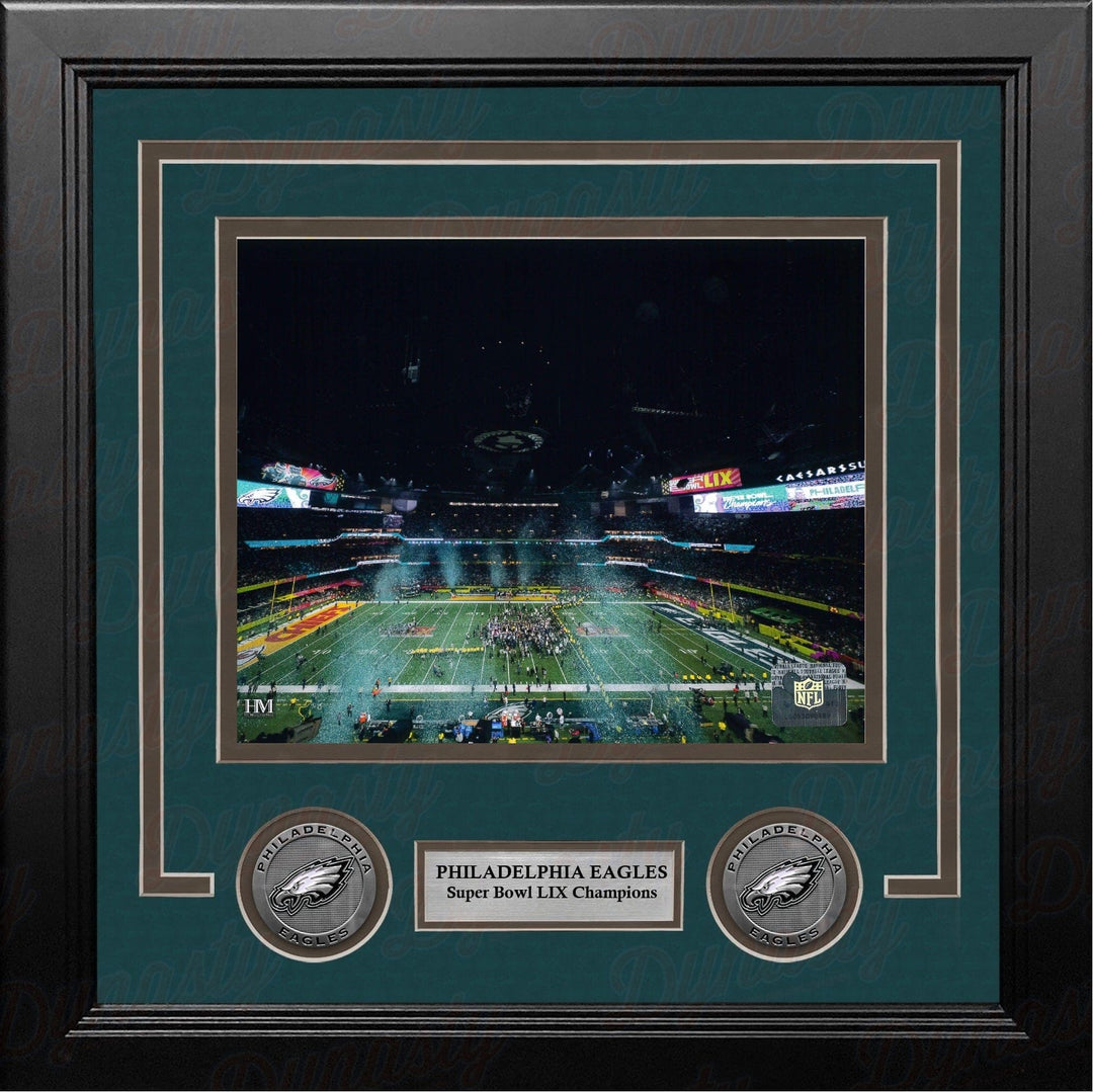 Dynasty Sports & Framing Framed Football Photos Philadelphia Eagles Super Bowl LIX Champions Stadium Celebration 8" x 10" Framed Football Photo