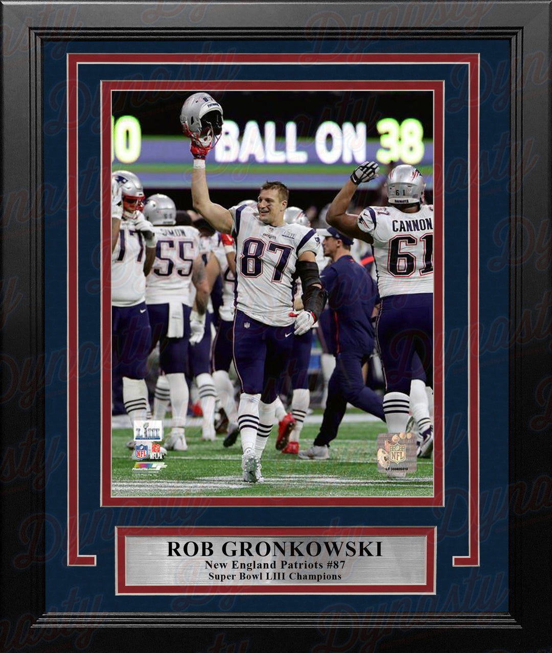 Dynasty Sports & Framing Framed Football Photos Rob Gronkowski Super Bowl LIII Celebration New England Patriots 8" x 10" Framed Football Photo