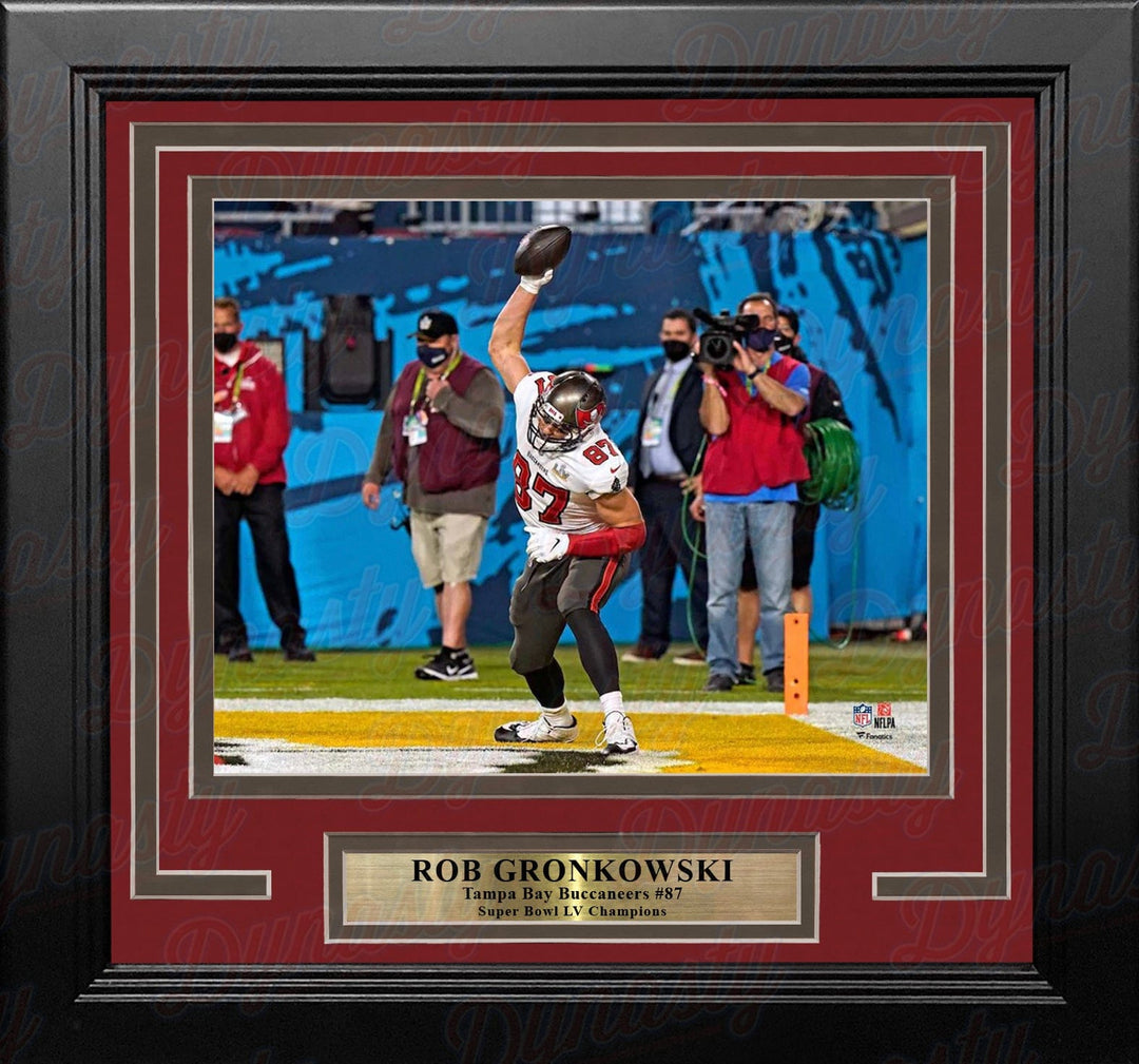 Dynasty Sports & Framing Framed Football Photos Rob Gronkowski Super Bowl LV Touchdown Spike Tampa Bay Buccaneers 8" x 10" Framed Football Photo