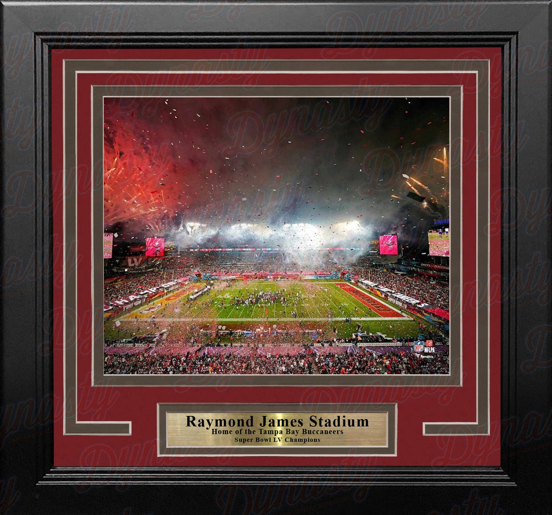 Dynasty Sports & Framing Framed Football Photos Tampa Bay Buccaneers Raymond James Stadium Super Bowl LV Celebration 8" x 10" Framed Football Photo