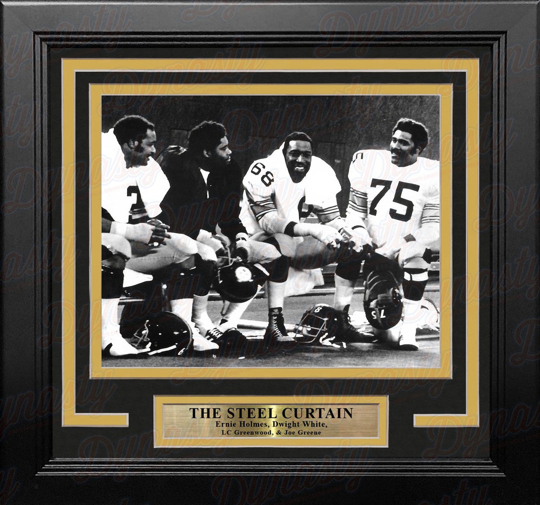 Dynasty Sports & Framing Framed Football Photos The Steel Curtain on the Bench Pittsburgh Steelers 8" x 10" Framed Football Photo