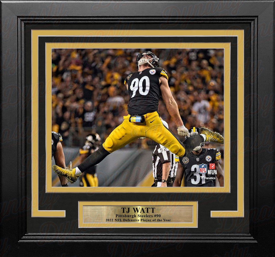 Dynasty Sports & Framing Framed Football Photos TJ Watt Celebration Pittsburgh Steelers 8" x 10" Framed Football Photo
