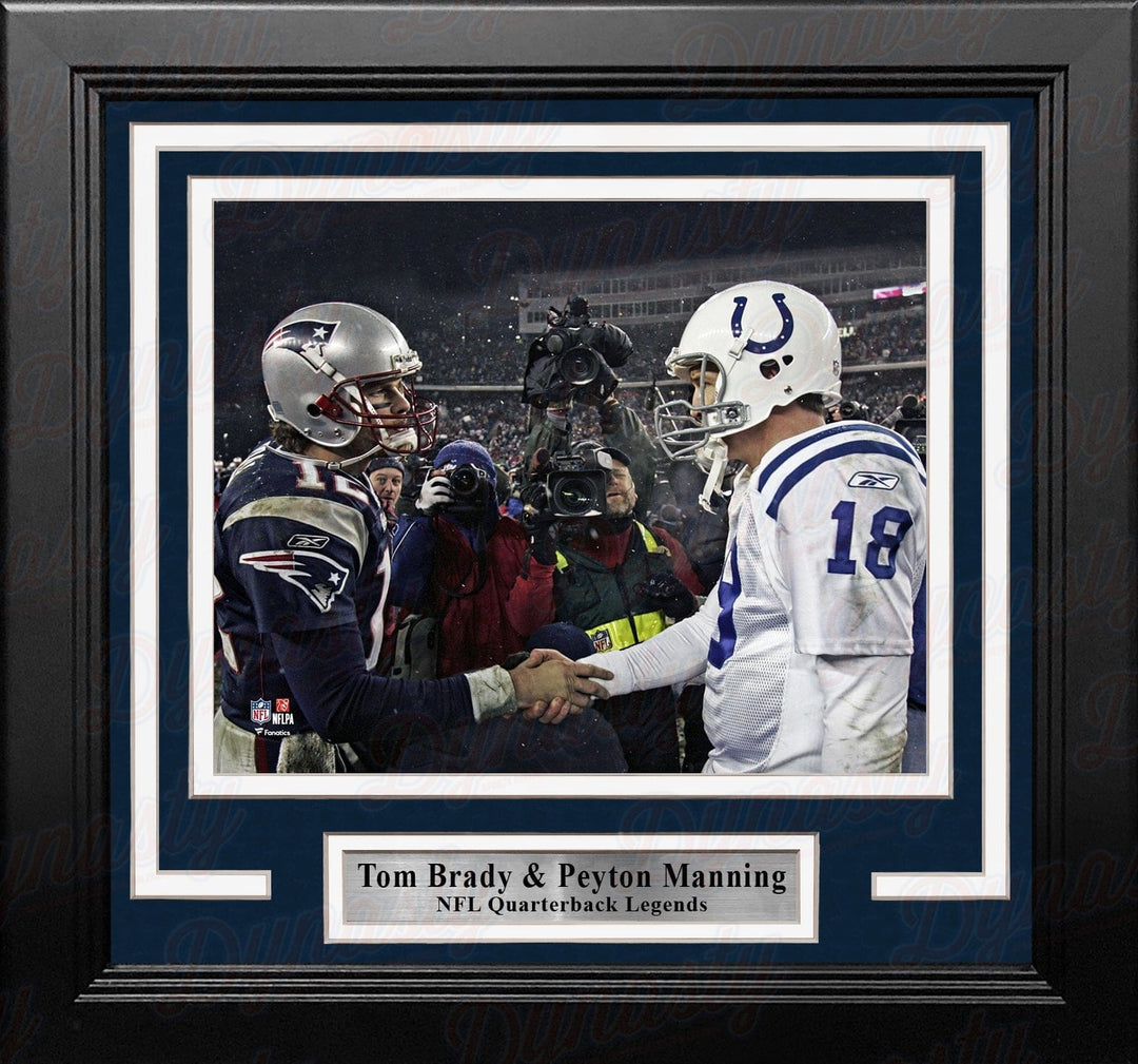 Dynasty Sports & Framing Framed Football Photos Tom Brady and Peyton Manning 8" x 10" Quarterback Legends Framed Football Photo