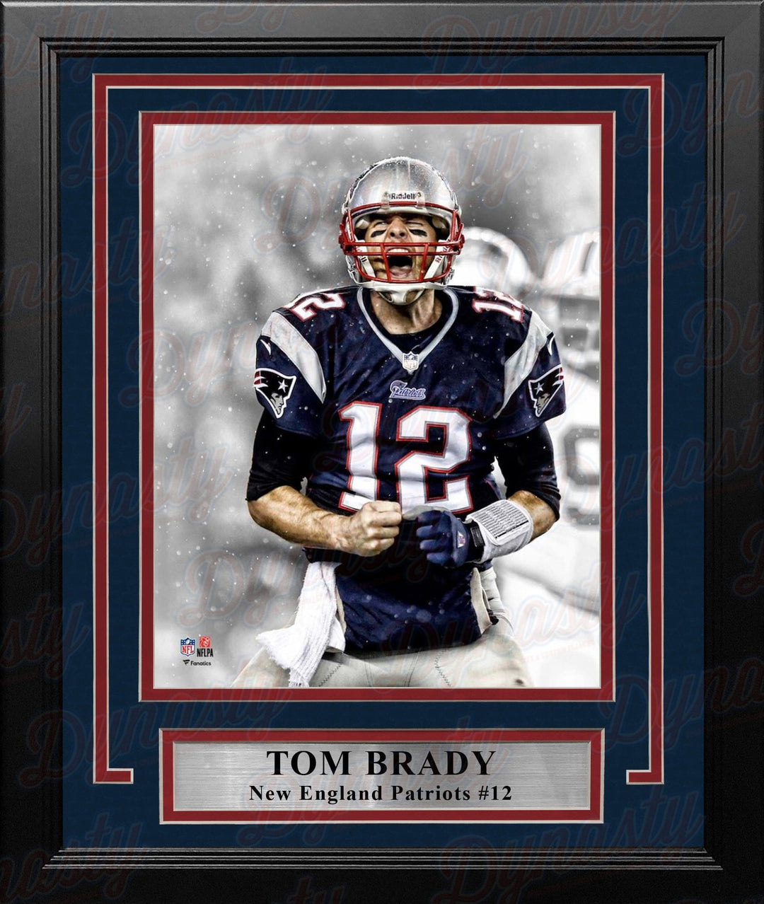 Dynasty Sports & Framing Framed Football Photos Tom Brady Scream Spotlight New England Patriots 8" x 10" Framed Football Photo