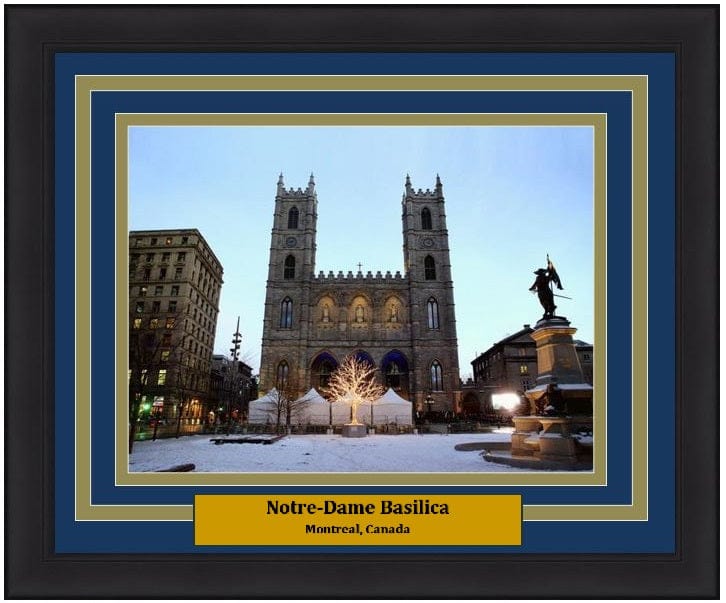 Dynasty Sports & Framing Framed Historical Photos Notre-Dame Basilica in Montreal 8" x 10" Framed and Matted Landmark Photo