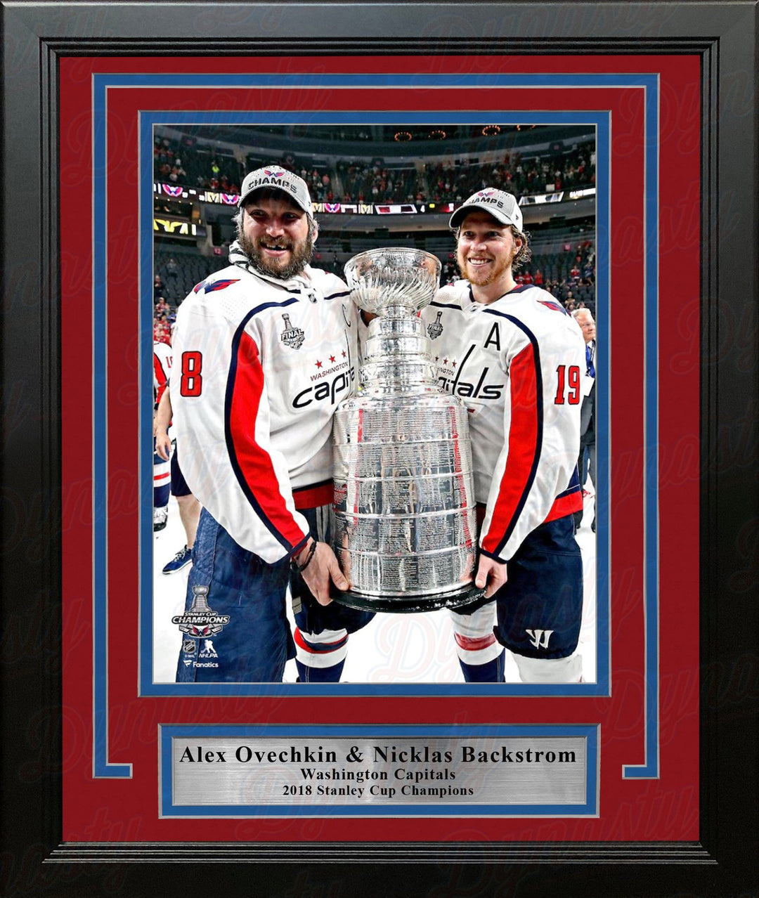 Dynasty Sports & Framing Framed Hockey Photos Alex Ovechkin & Nicklas Backstrom Washington Capitals '18 Stanley Cup 8x10 Framed Hockey Photo