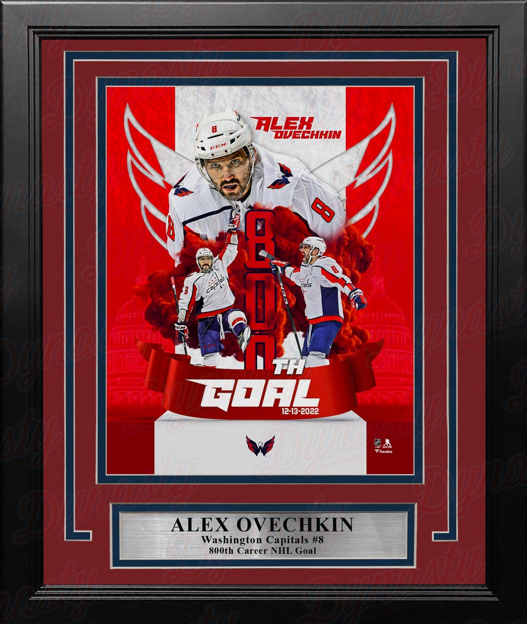 Dynasty Sports & Framing Framed Hockey Photos Alex Ovechkin Washington Capitals 800th Career Goal 8" x 10" Framed Hockey Collage Photo