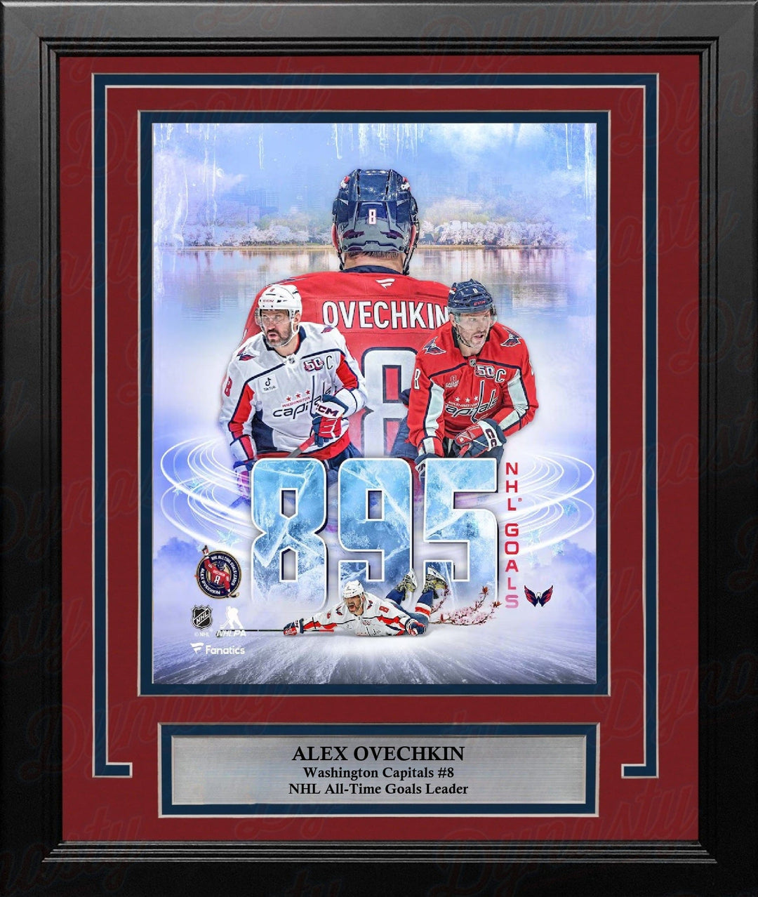 Dynasty Sports & Framing Framed Hockey Photos Alex Ovechkin Washington Capitals 895th Goal 8" x 10" Framed Collage Hockey Photo