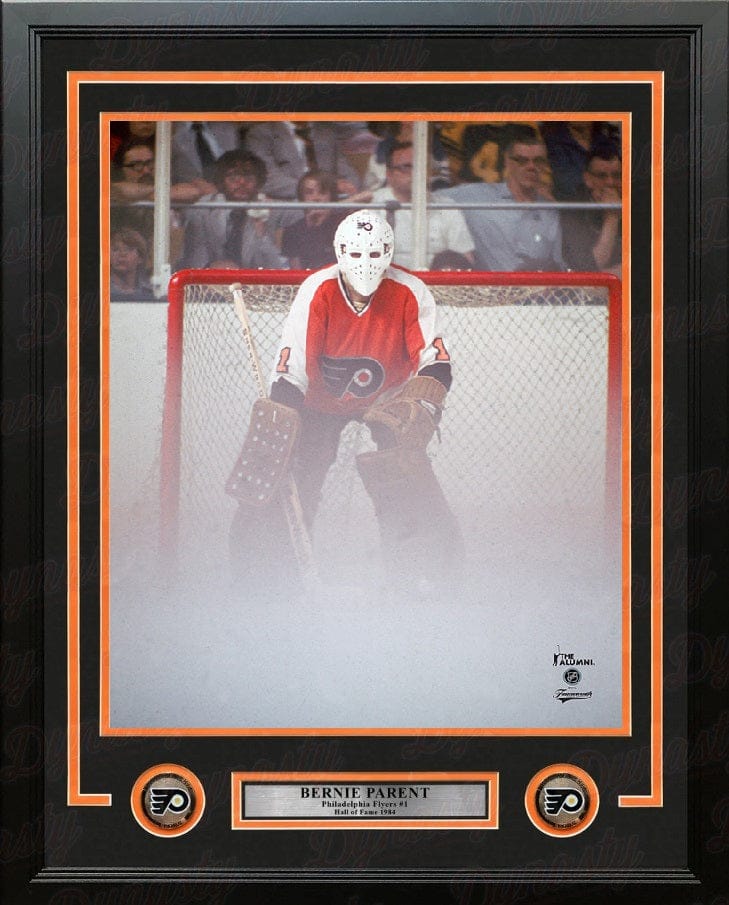 Dynasty Sports & Framing Framed Hockey Photos Bernie Parent Philadelphia Flyers Stanley Cup Fog Game 11" x 14" Framed Hockey Photo
