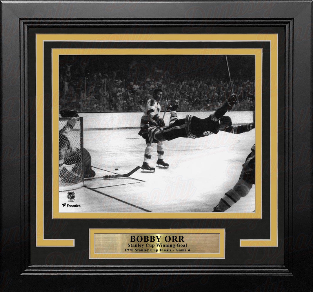 Dynasty Sports & Framing Framed Hockey Photos Bobby Orr Boston Bruins 1970 Stanley Cup Game-Winning Goal 8" x 10" Framed Hockey Photo