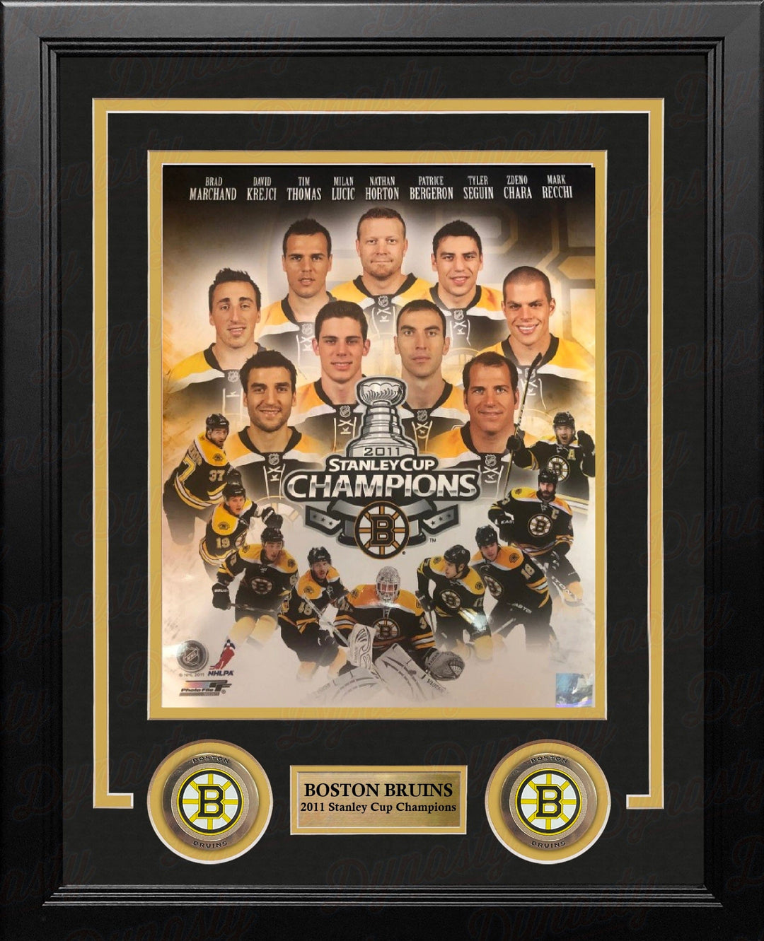 Dynasty Sports & Framing Framed Hockey Photos Boston Bruins 2011 Stanley Cup Champions 8" x 10" Framed Hockey Collage Photo