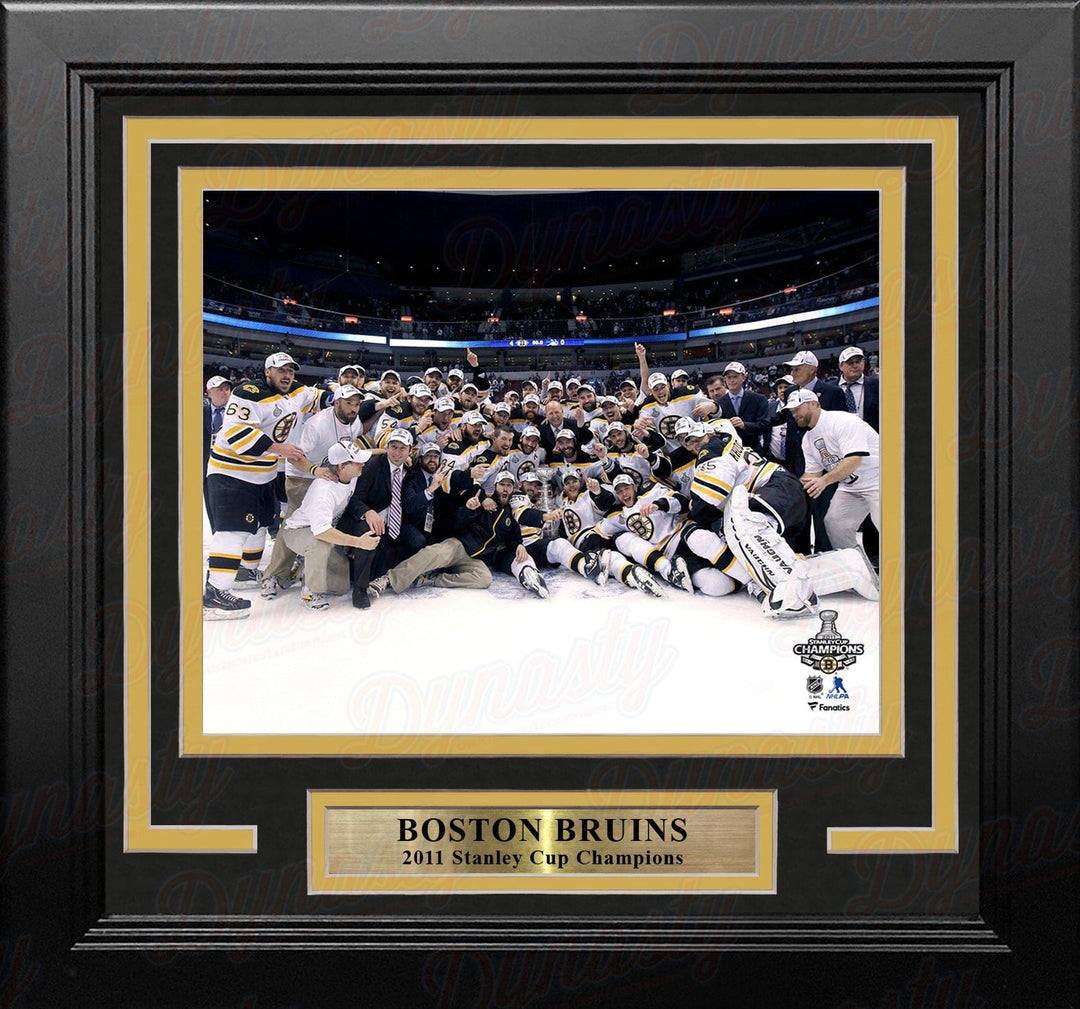 Dynasty Sports & Framing Framed Hockey Photos Boston Bruins 2011 Stanley Cup Champions Team Celebration 8" x 10" Framed Hockey Photo