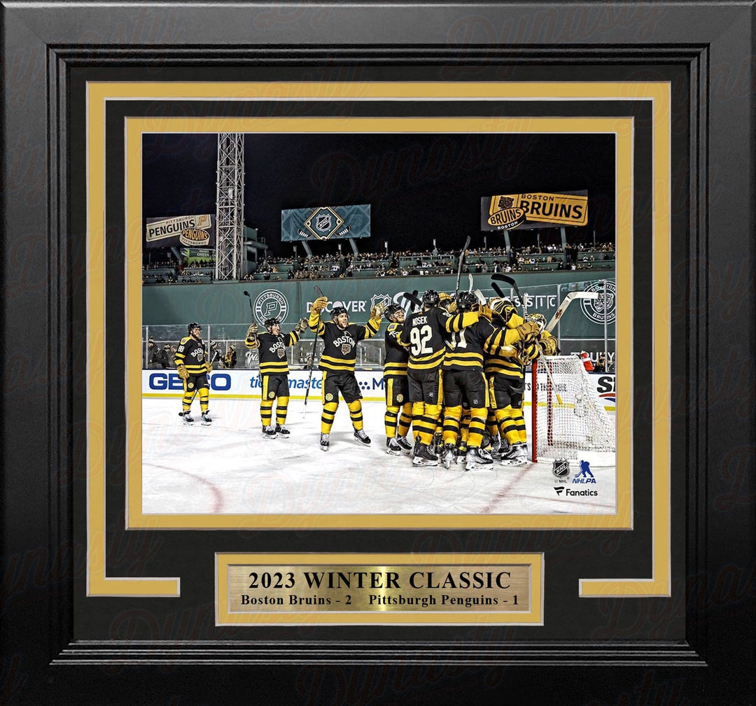 Dynasty Sports & Framing Framed Hockey Photos Boston Bruins 2023 Winter Classic Champions Team Celebration 8" x 10" Framed Hockey Photo