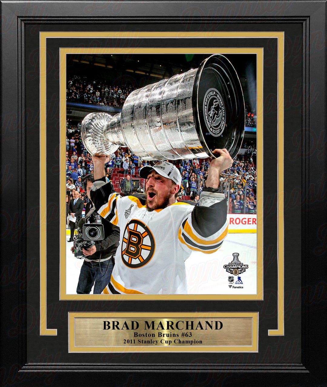 Dynasty Sports & Framing Framed Hockey Photos Brad Marchand 2011 Stanley Cup Trophy Boston Bruins 8" x 10" Framed Hockey Photo