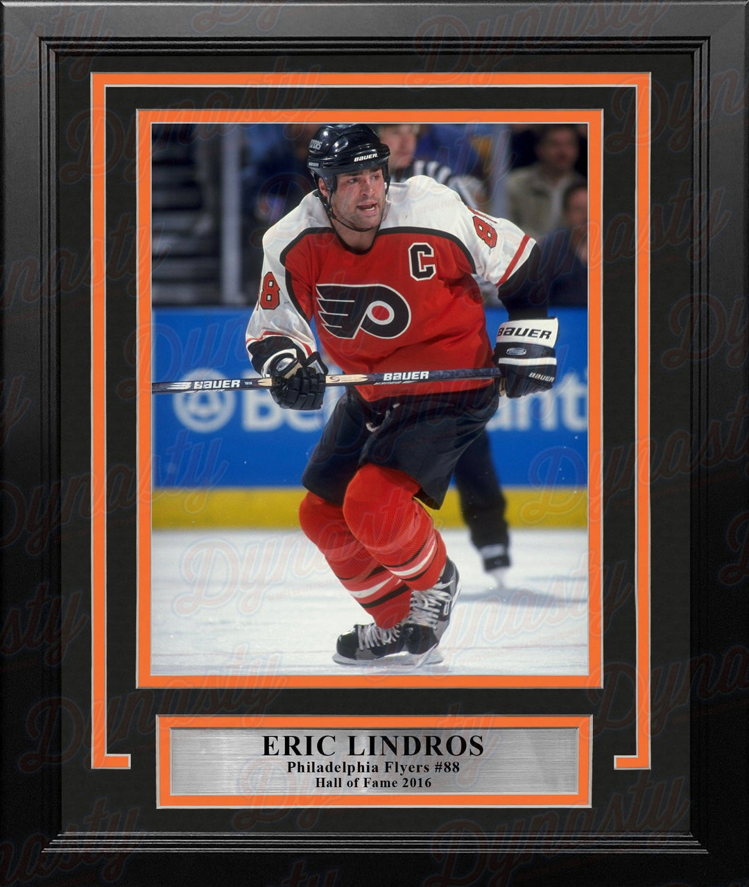 Dynasty Sports & Framing Framed Hockey Photos Eric Lindros in Action Philadelphia Flyers 8" x 10" Framed Hockey Photo