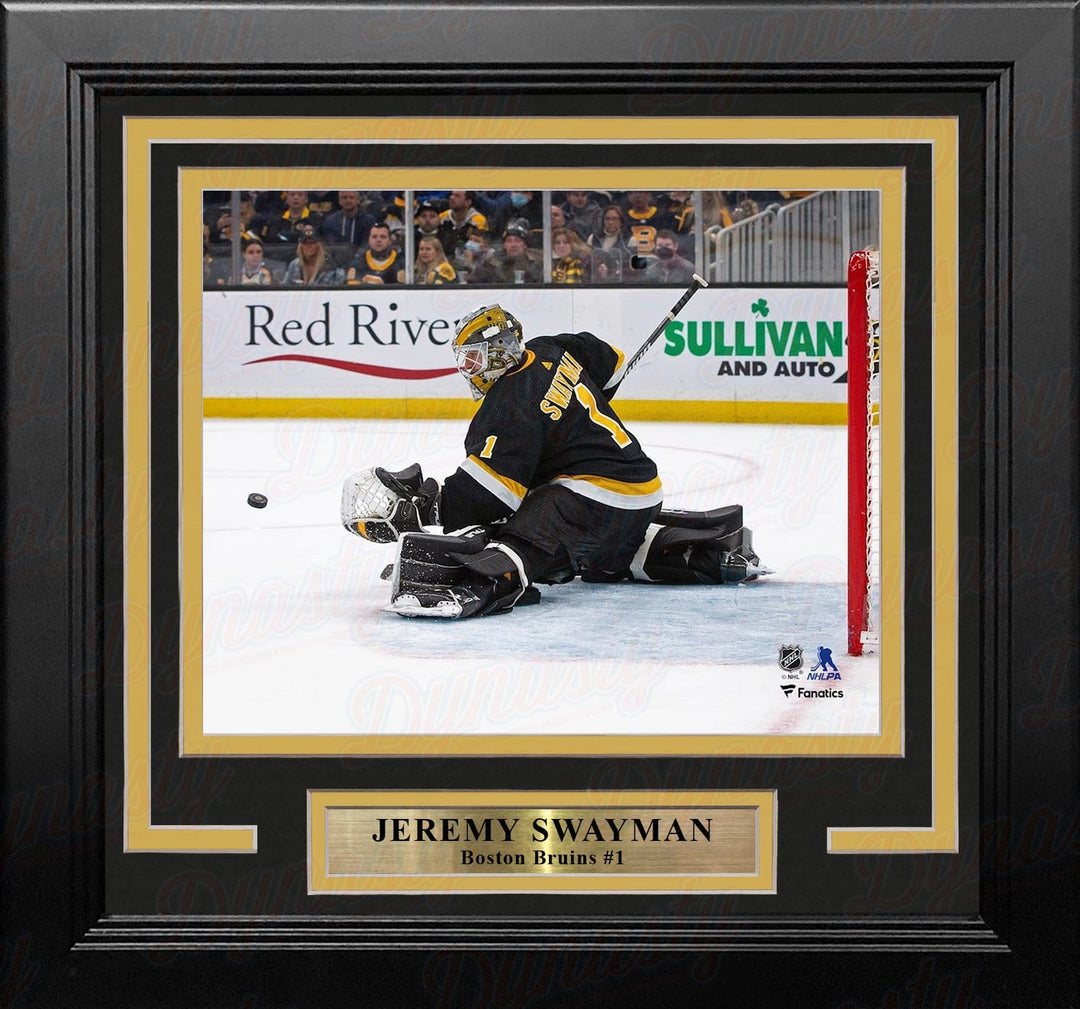 Dynasty Sports & Framing Framed Hockey Photos Jeremy Swayman in Action Boston Bruins 8" x 10" Framed Hockey Photo