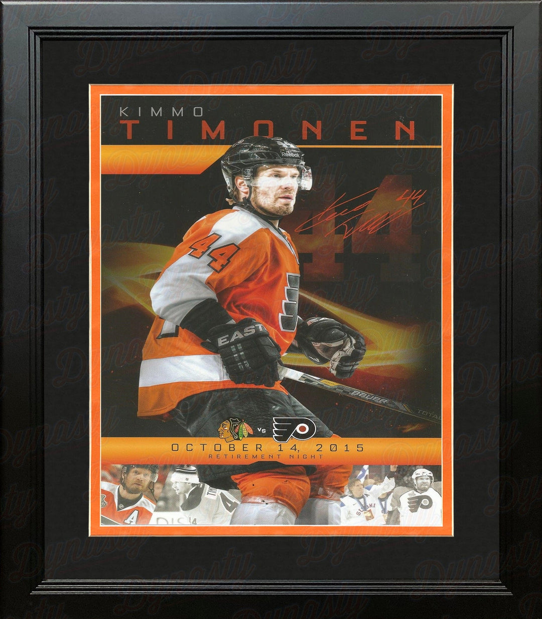 Dynasty Sports & Framing Framed Hockey Photos Kimmo Timonen 2015 Philadelphia Flyers Hockey Framed Retirement Night Card