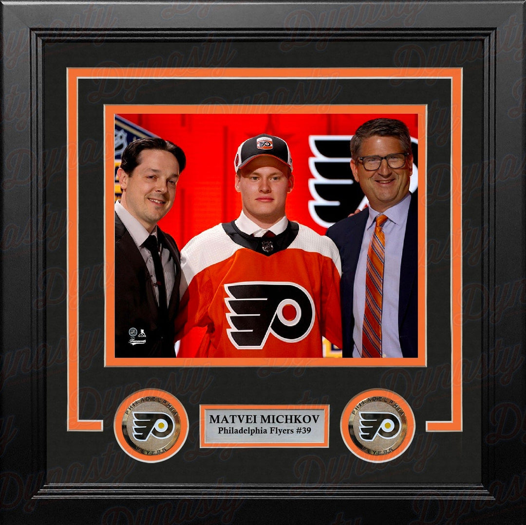 Dynasty Sports & Framing Framed Hockey Photos Matvei Michkov Philadelphia Flyers NHL Draft Night 8" x 10" Framed Hockey Photo