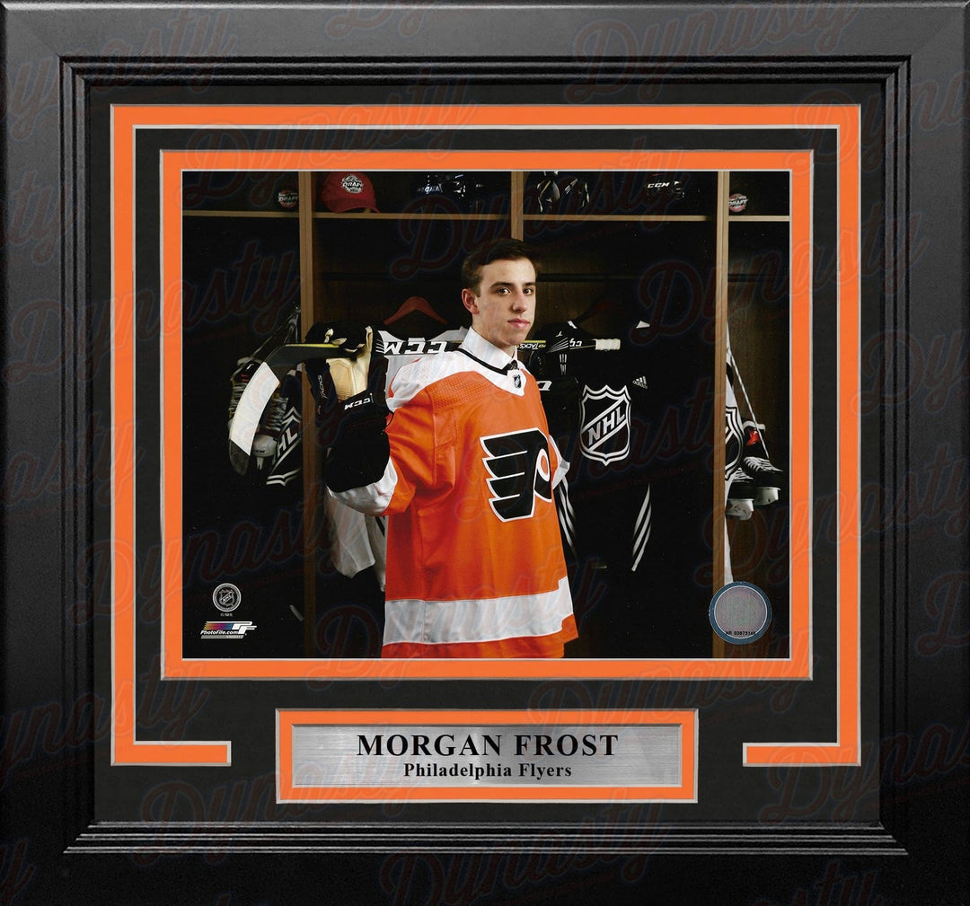 Dynasty Sports & Framing Framed Hockey Photos Morgan Frost Locker Room Philadelphia Flyers 8" x 10" Framed Hockey Photo
