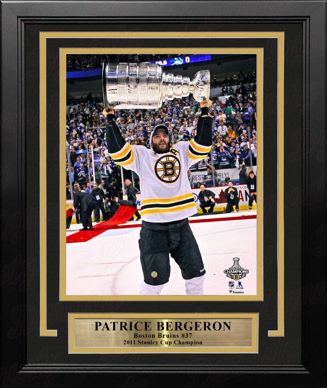 Dynasty Sports & Framing Framed Hockey Photos Patrice Bergeron Stanley Cup Trophy Boston Bruins 8" x 10" Framed Hockey Photo